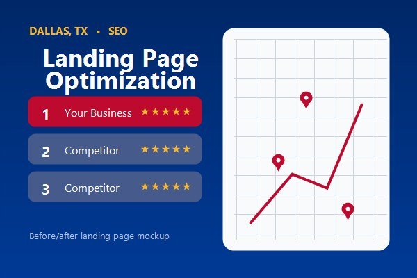 Before/after landing page mockup